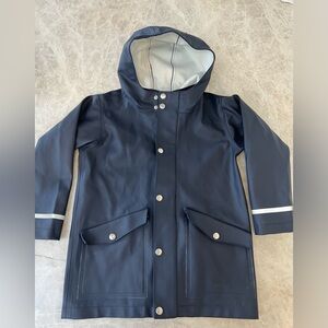 Navy Rubber Raincoat, 120